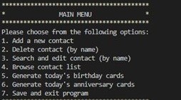 C++ Address Book